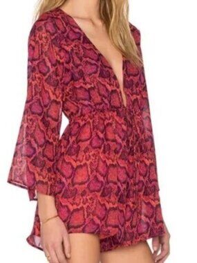 Show Me Your MuMu Roxy Python Romper.